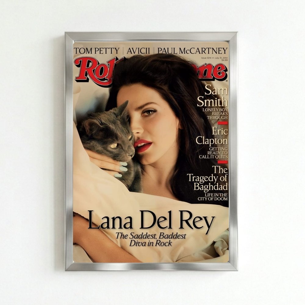 Lana Del Rey Poster with Frame - Vibes DistrictLana Del Rey Poster with Frame poster SilverVibes District