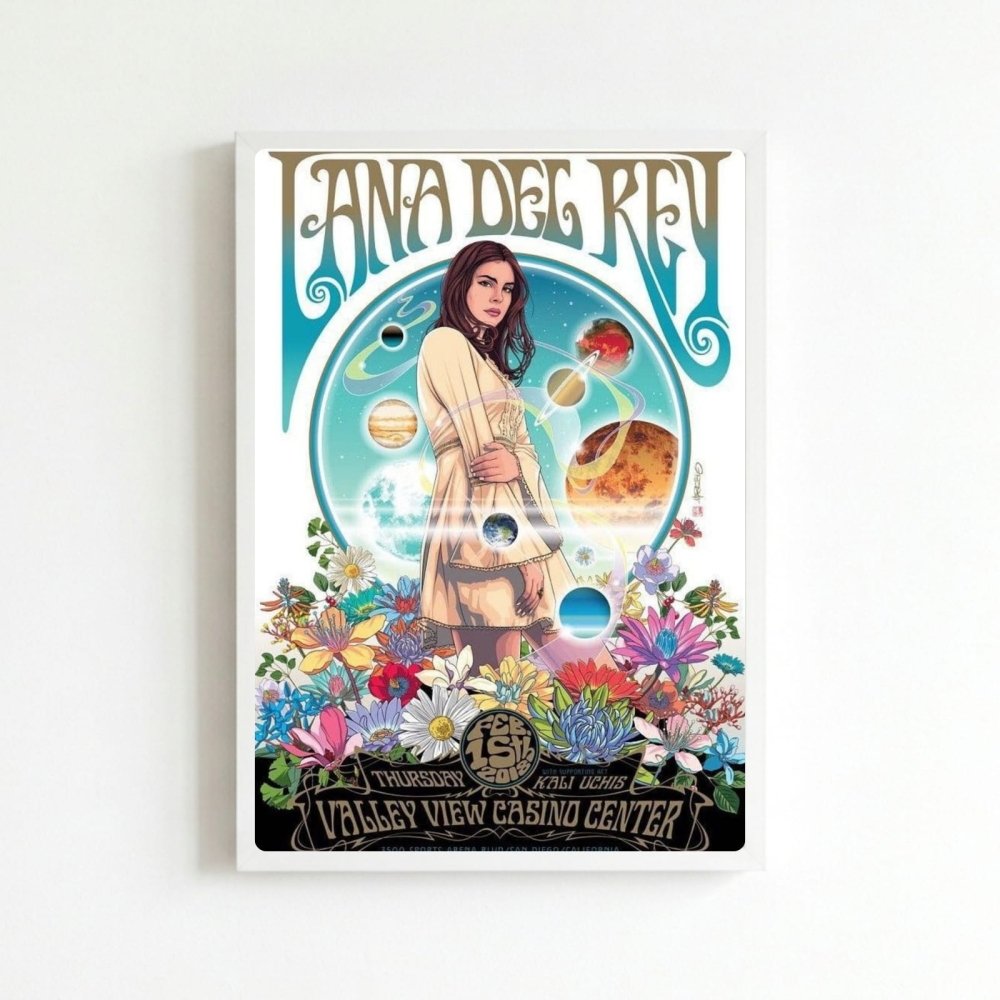 Lana Del Rey Poster with Frame - Vibes DistrictLana Del Rey Poster with Frame poster BiancoVibes District