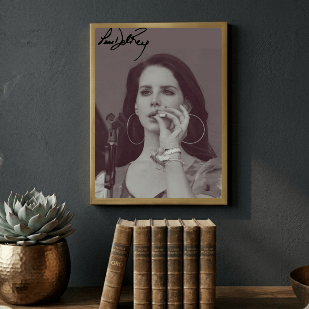 Lana Del Rey Poster with Frame - Vibes DistrictLana Del Rey Poster with Frame poster GoldVibes District