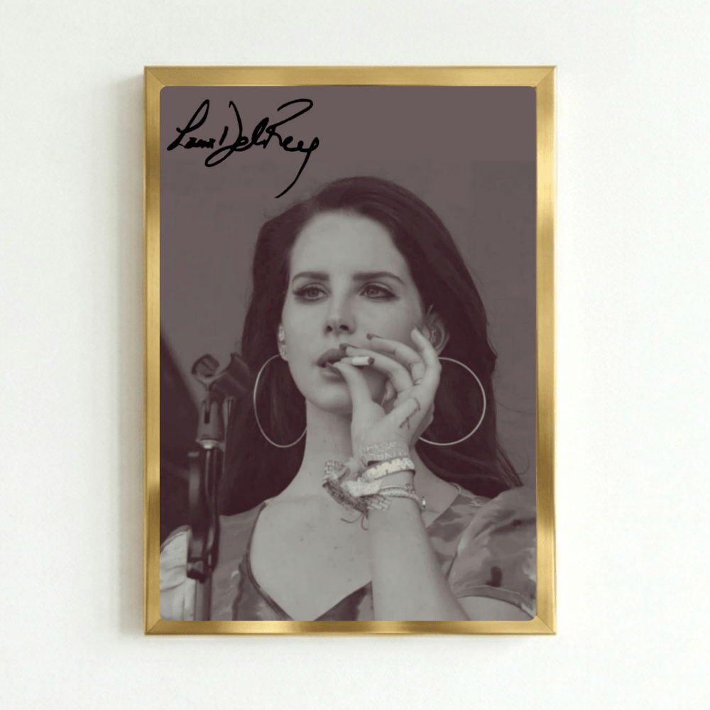 Lana Del Rey Poster with Frame - Vibes DistrictLana Del Rey Poster with Frame poster GoldVibes District
