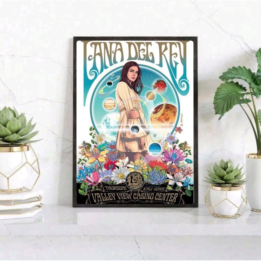 Lana Del Rey Poster with Frame - Vibes DistrictLana Del Rey Poster with Frame poster GoldVibes District