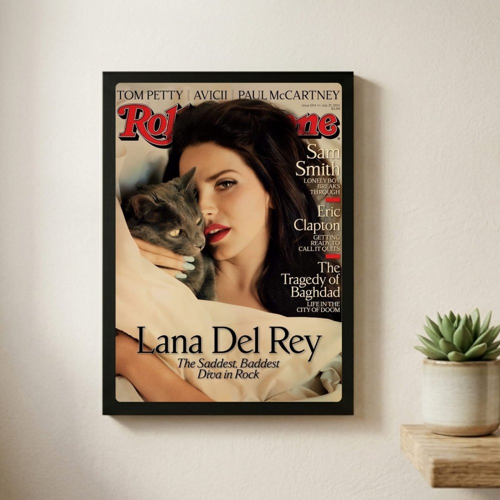 Lana Del Rey Poster with Frame - Vibes DistrictLana Del Rey Poster with Frame poster GoldVibes District