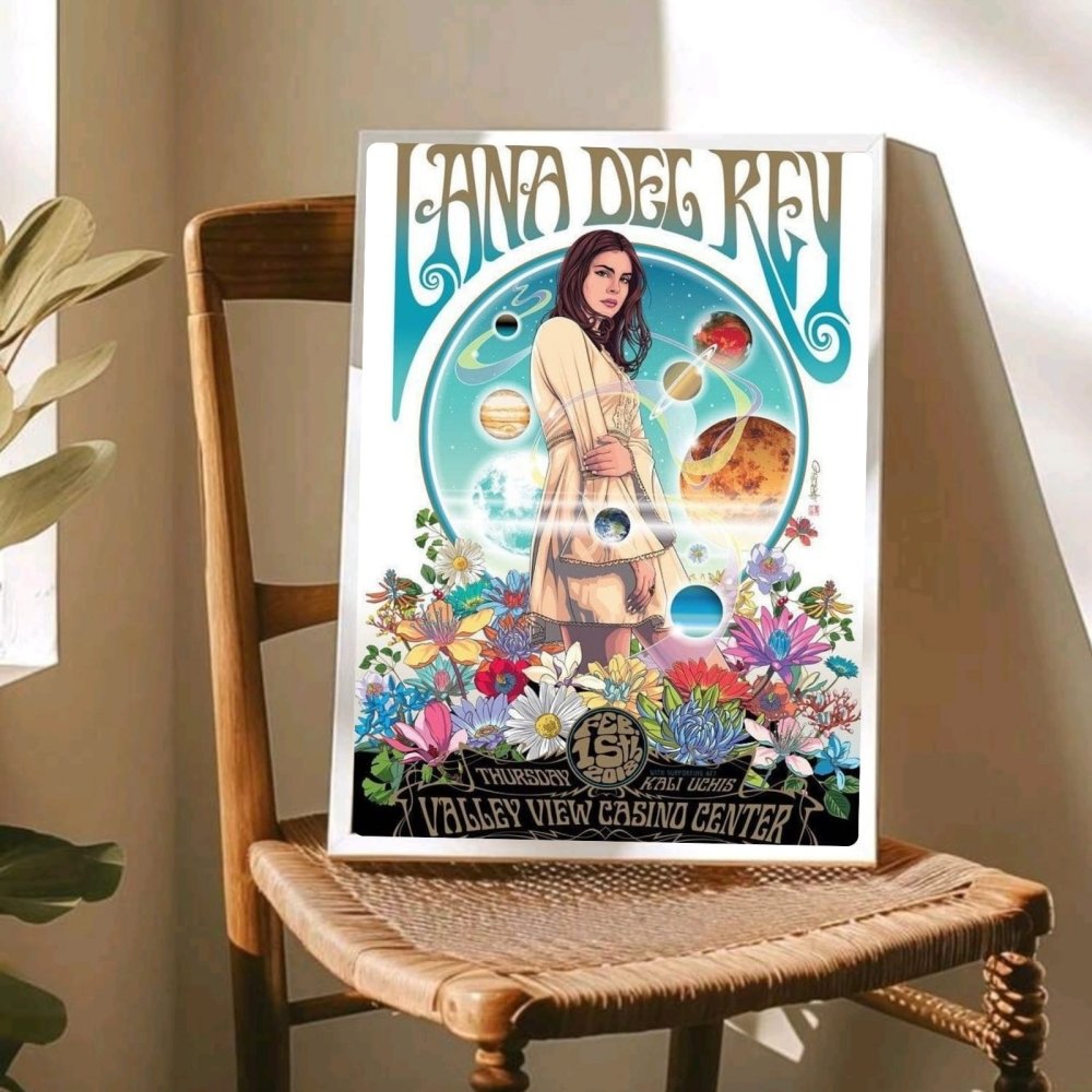 Lana Del Rey Poster with Frame - Vibes DistrictLana Del Rey Poster with Frame poster GoldVibes District