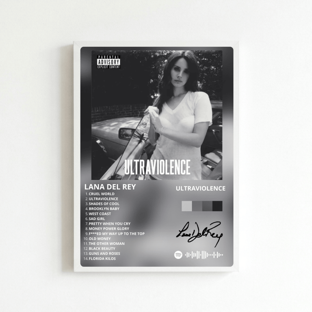 Lana Del Rey - Ultraviolence Poster with Frame - Vibes DistrictLana Del Rey - Ultraviolence Poster with Frame poster NeroVibes District