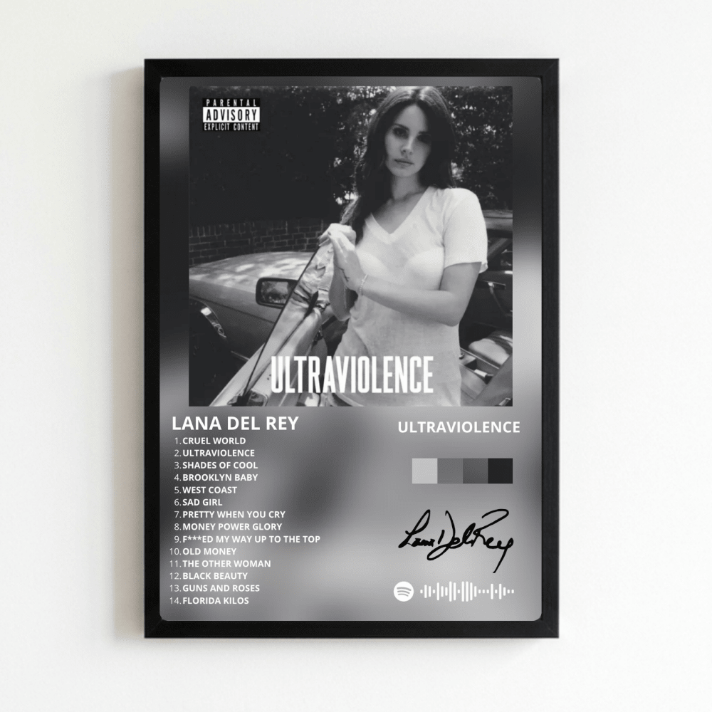 Lana Del Rey - Ultraviolence Poster with Frame - Vibes DistrictLana Del Rey - Ultraviolence Poster with Frame poster NeroVibes District