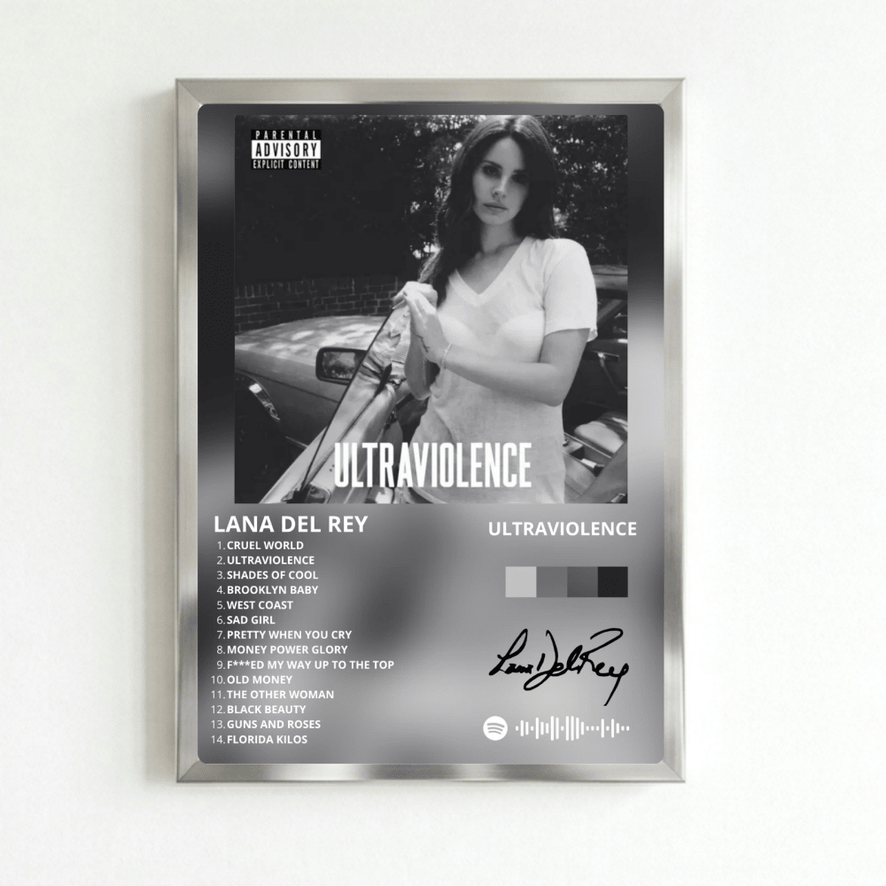 Lana Del Rey - Ultraviolence Poster with Frame - Vibes DistrictLana Del Rey - Ultraviolence Poster with Frame poster NeroVibes District