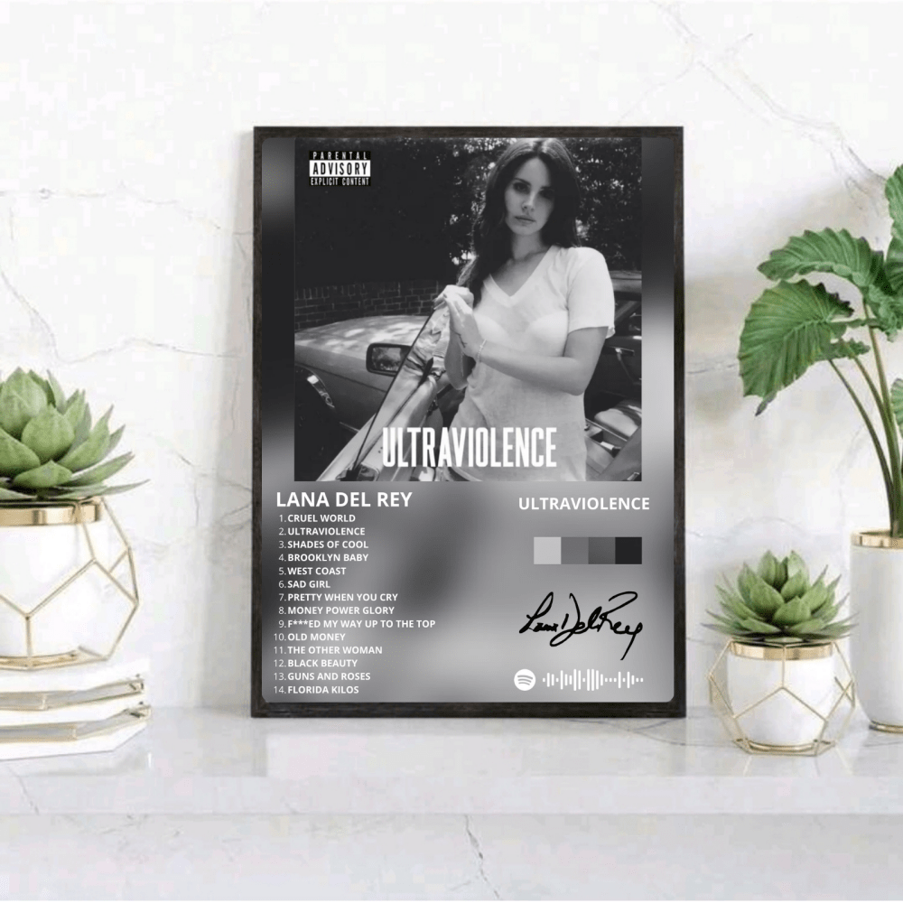 Lana Del Rey - Ultraviolence Poster with Frame - Vibes DistrictLana Del Rey - Ultraviolence Poster with Frame poster NeroVibes District