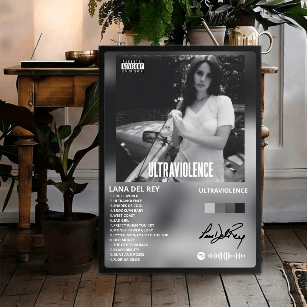 Lana Del Rey - Ultraviolence Poster with Frame - Vibes DistrictLana Del Rey - Ultraviolence Poster with Frame poster NeroVibes District