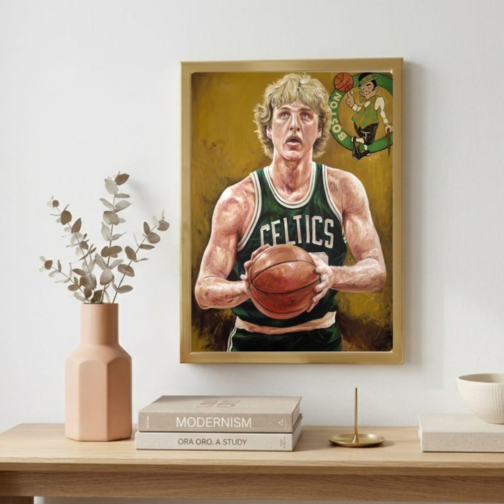 Larry Bird - Basket - Vibes DistrictLarry Bird - Basket poster GoldVibes District