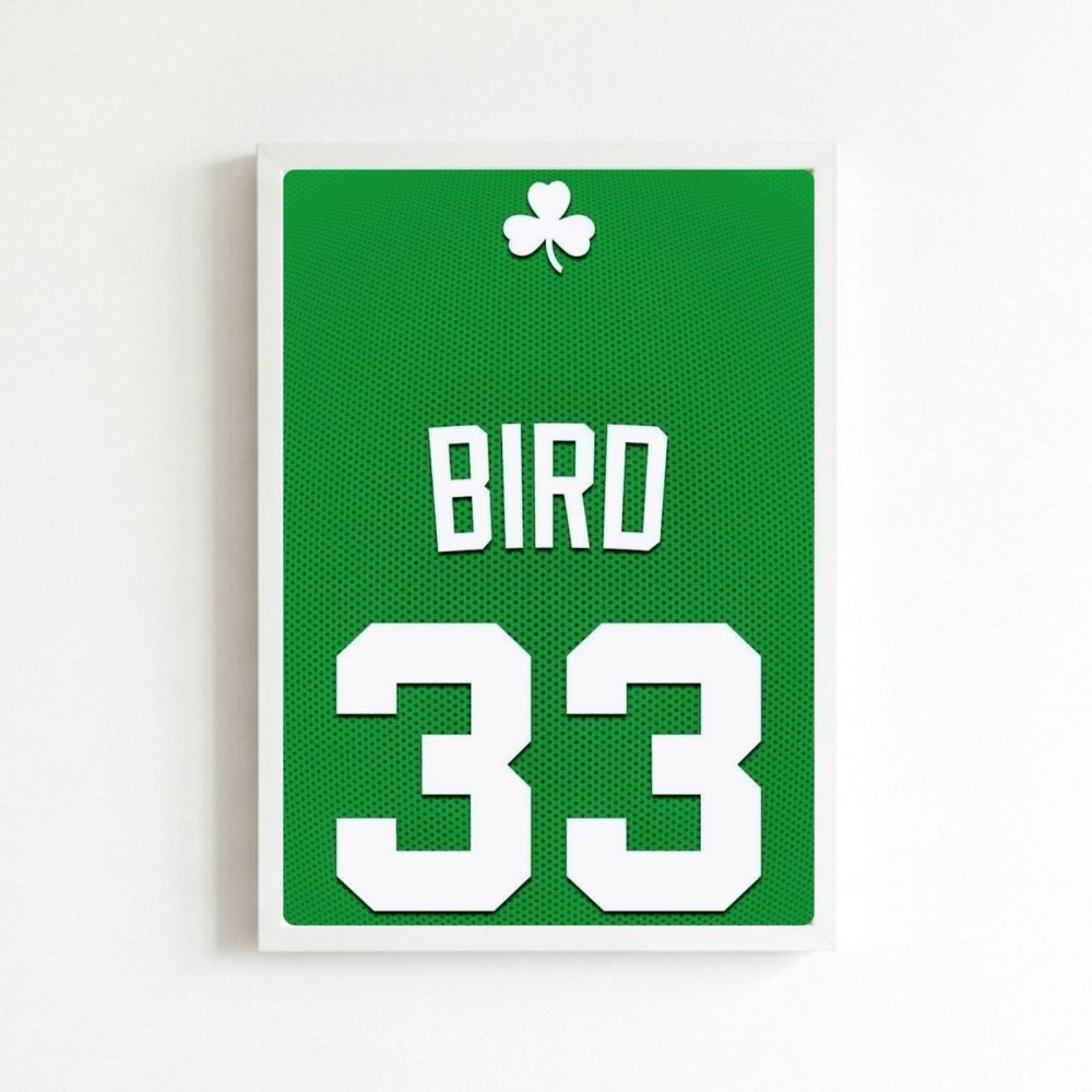 Larry Bird - Basket - Vibes DistrictLarry Bird - Basket poster BiancoVibes District