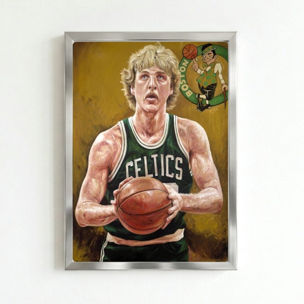 Larry Bird - Basket - Vibes DistrictLarry Bird - Basket poster SilverVibes District