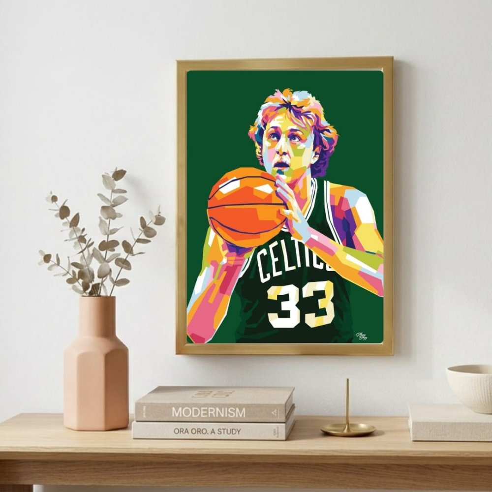 Larry Bird - Basket - Vibes DistrictLarry Bird - Basket poster GoldVibes District