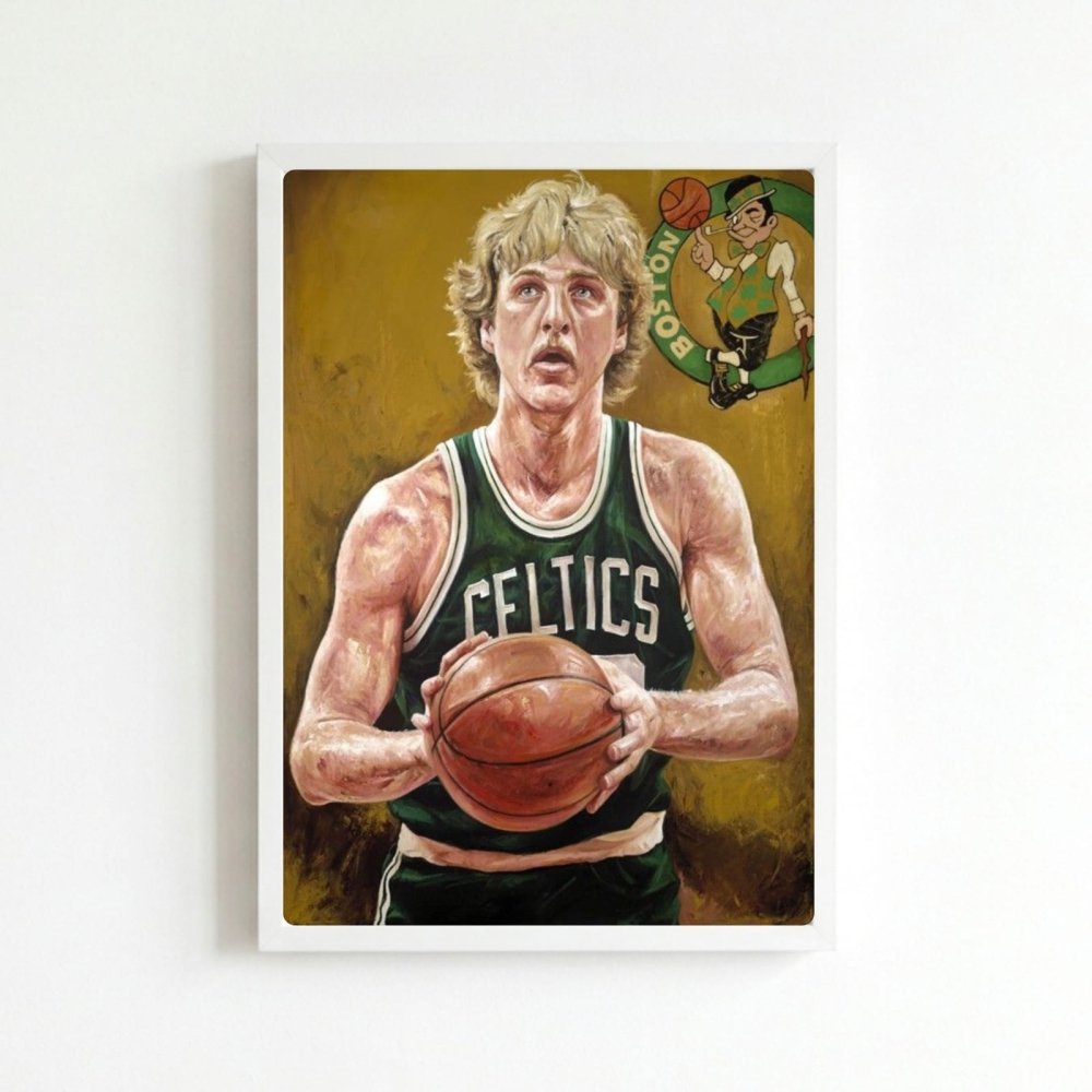 Larry Bird - Basket - Vibes DistrictLarry Bird - Basket poster BiancoVibes District