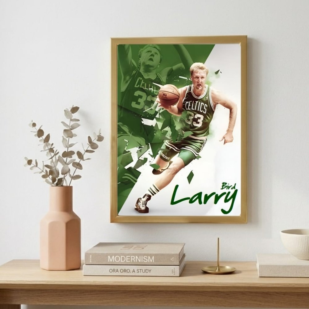 Larry Bird - Basket - Vibes DistrictLarry Bird - Basket poster NeroVibes District