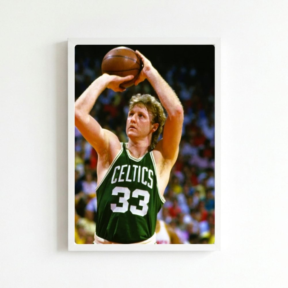 Larry Bird - Basket - Vibes DistrictLarry Bird - Basket poster BiancoVibes District