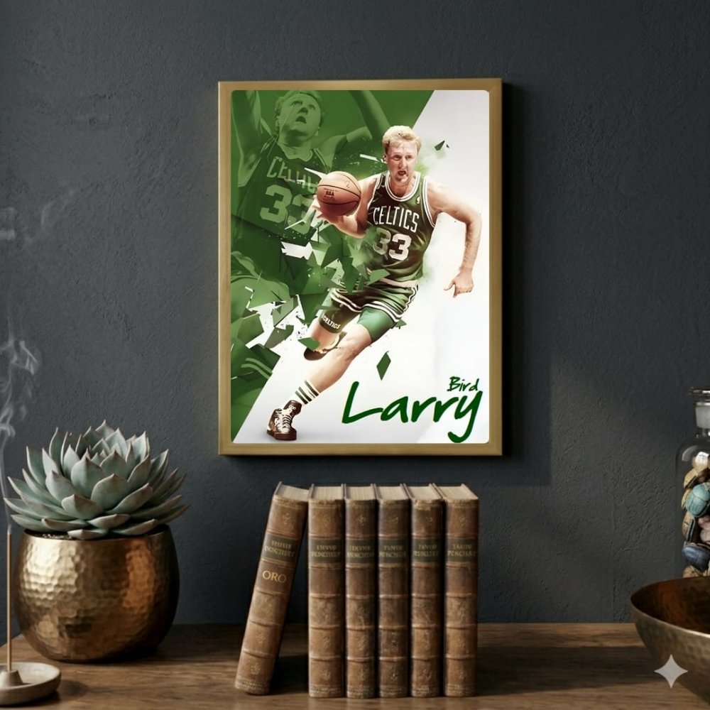 Larry Bird - Basket - Vibes DistrictLarry Bird - Basket poster NeroVibes District