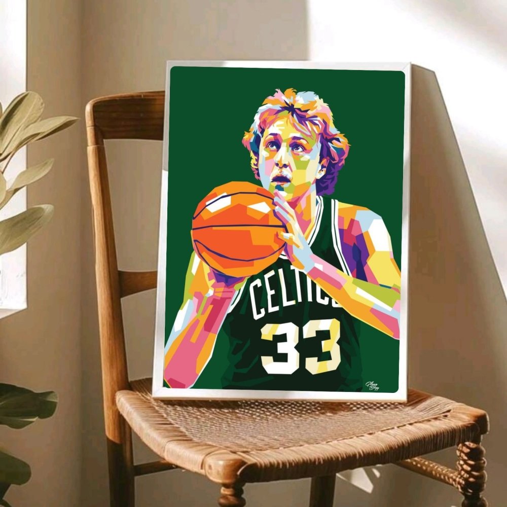 Larry Bird - Basket - Vibes DistrictLarry Bird - Basket poster GoldVibes District