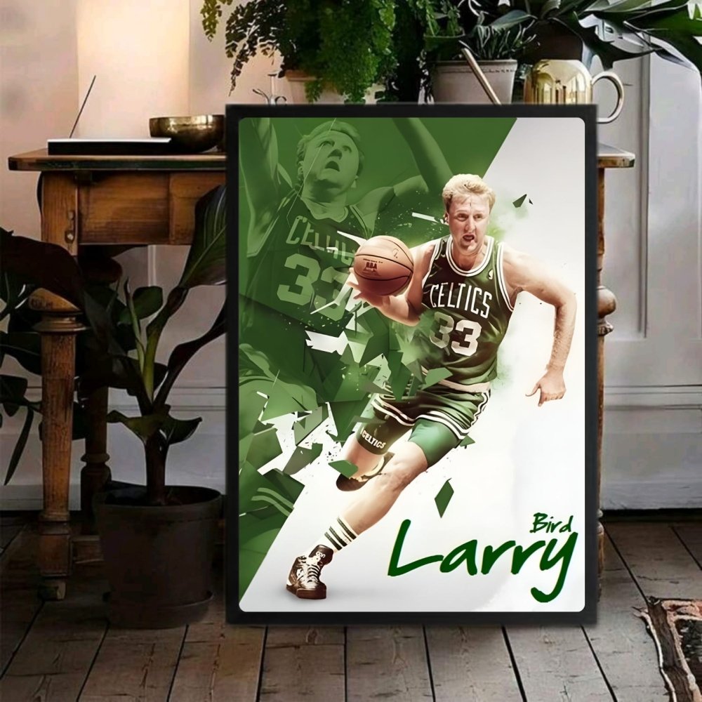 Larry Bird - Basket - Vibes DistrictLarry Bird - Basket poster NeroVibes District