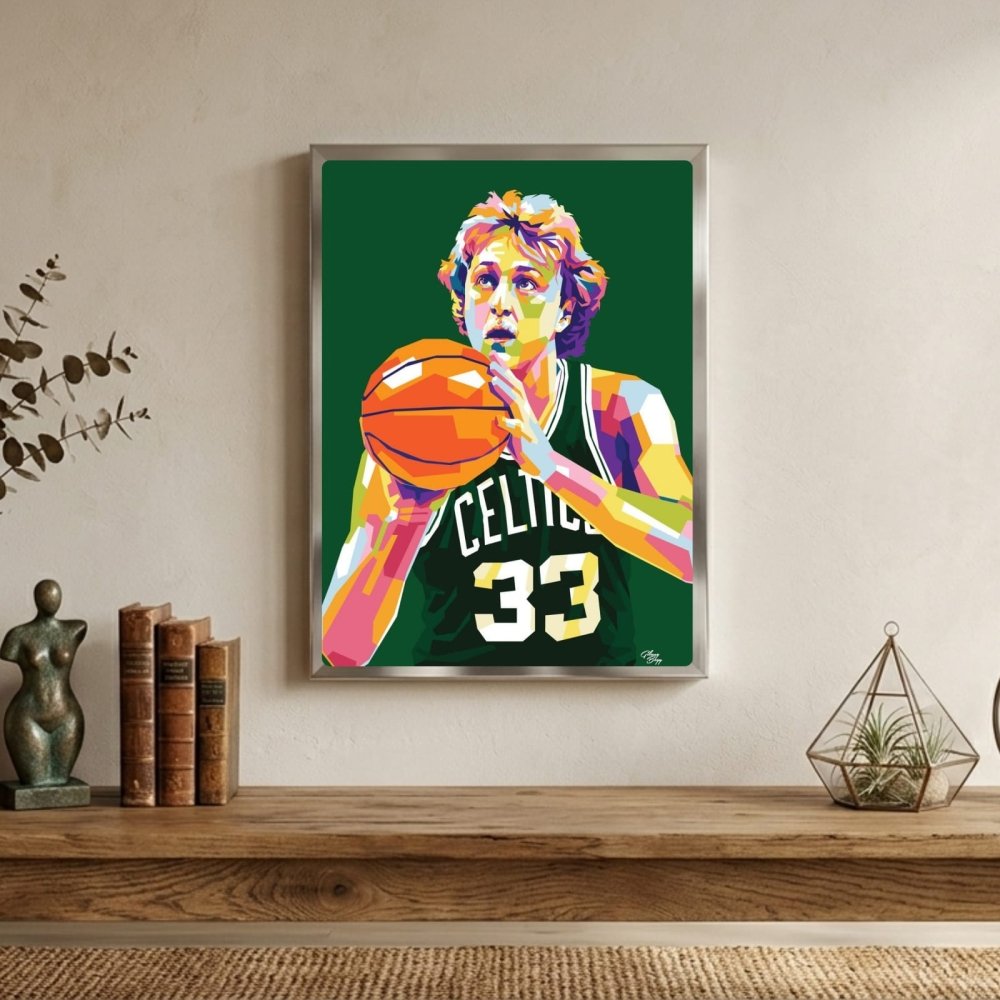 Larry Bird - Basket - Vibes DistrictLarry Bird - Basket poster GoldVibes District