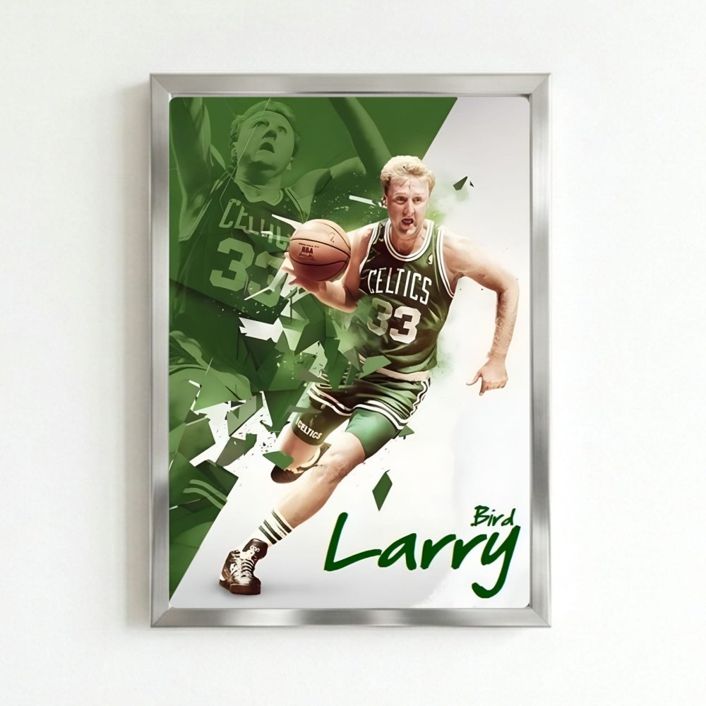 Larry Bird - Basket - Vibes DistrictLarry Bird - Basket poster NeroVibes District