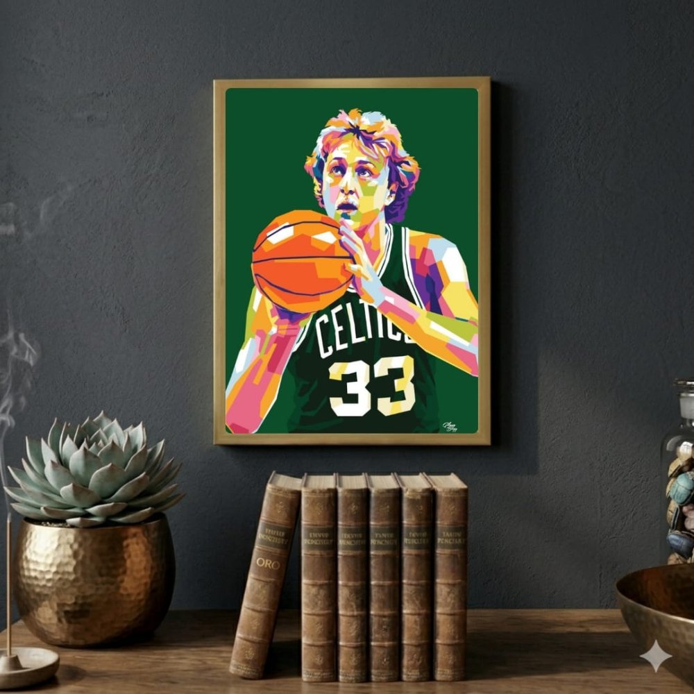 Larry Bird - Basket - Vibes DistrictLarry Bird - Basket poster GoldVibes District