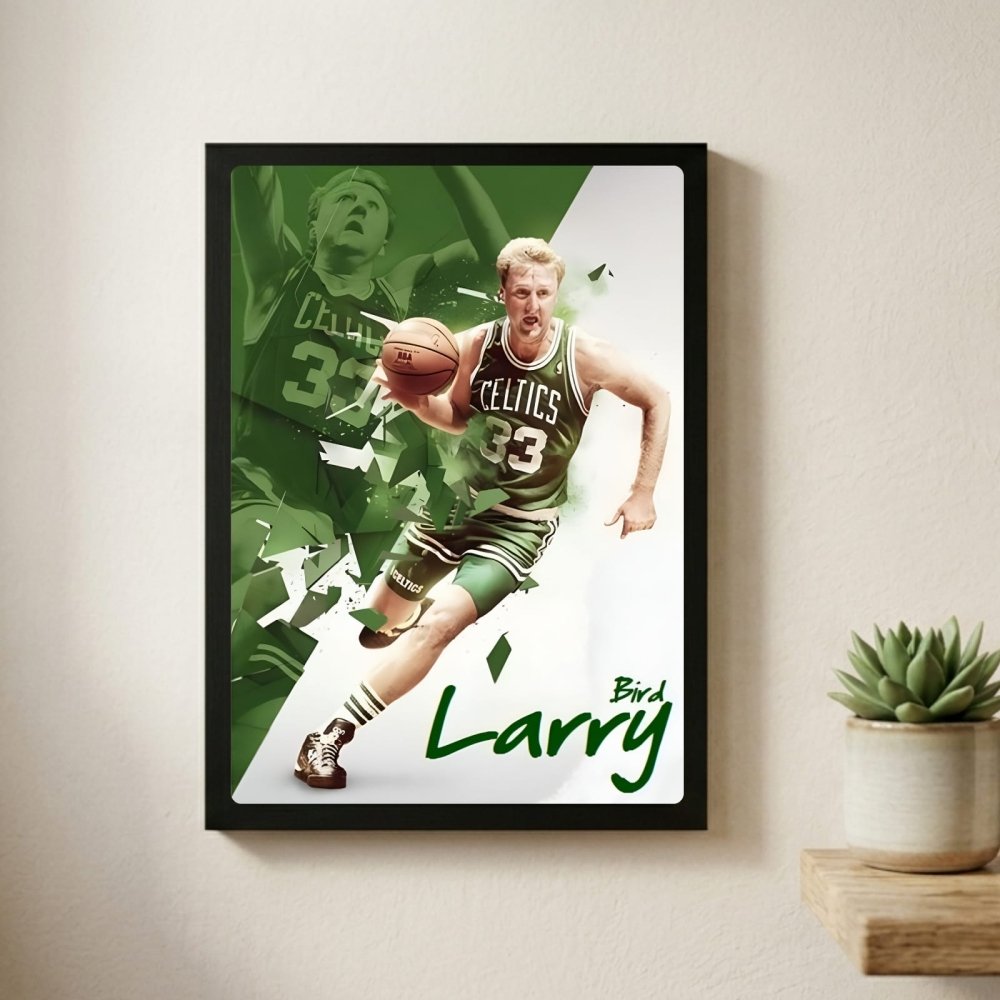 Larry Bird - Basket - Vibes DistrictLarry Bird - Basket poster NeroVibes District