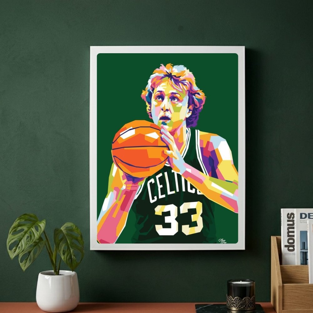 Larry Bird - Basket - Vibes DistrictLarry Bird - Basket poster GoldVibes District
