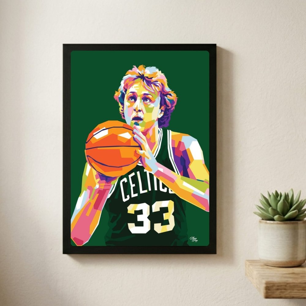 Larry Bird - Basket - Vibes DistrictLarry Bird - Basket poster GoldVibes District