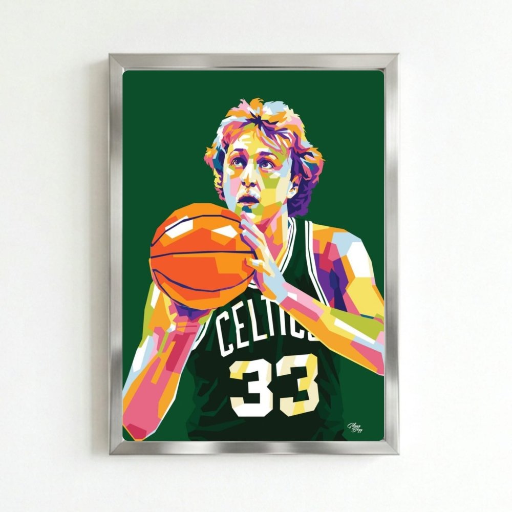 Larry Bird - Basket - Vibes DistrictLarry Bird - Basket poster SilverVibes District