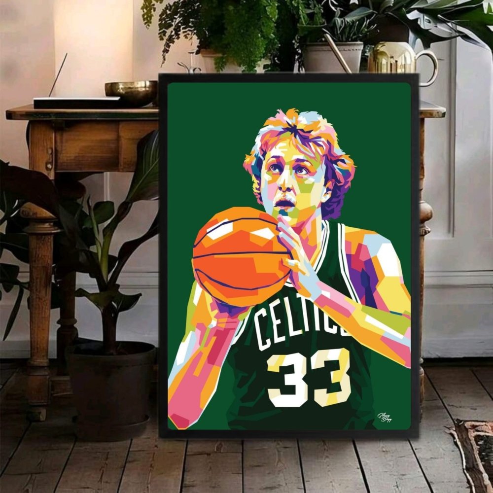 Larry Bird - Basket - Vibes DistrictLarry Bird - Basket poster GoldVibes District