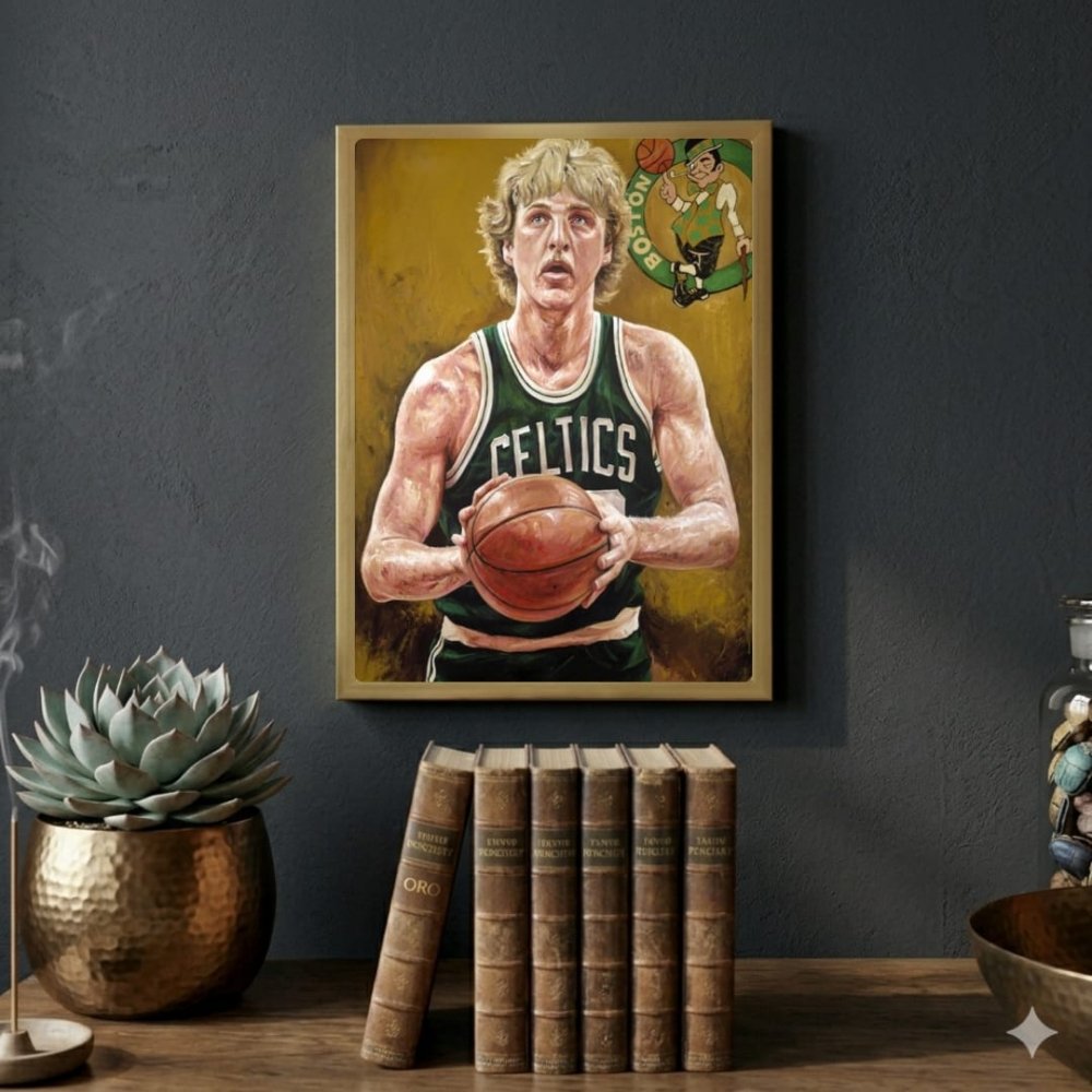Larry Bird - Basket - Vibes DistrictLarry Bird - Basket poster GoldVibes District