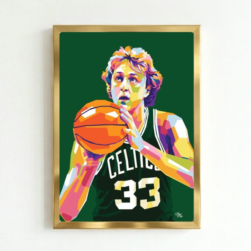 Larry Bird - Basket - Vibes DistrictLarry Bird - Basket poster GoldVibes District
