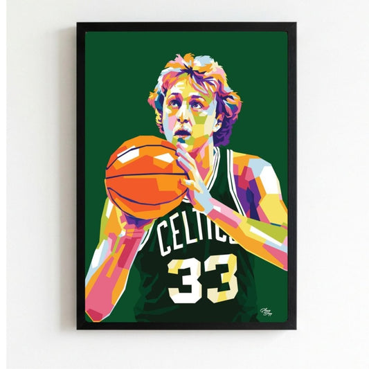 Larry Bird - Basket - Vibes DistrictLarry Bird - Basket poster NeroVibes District