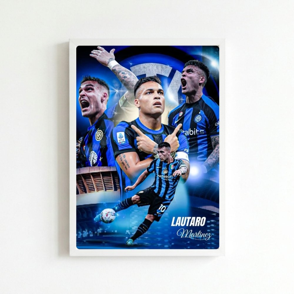 Lautaro martinez - Vibes DistrictLautaro martinez poster BiancoVibes District