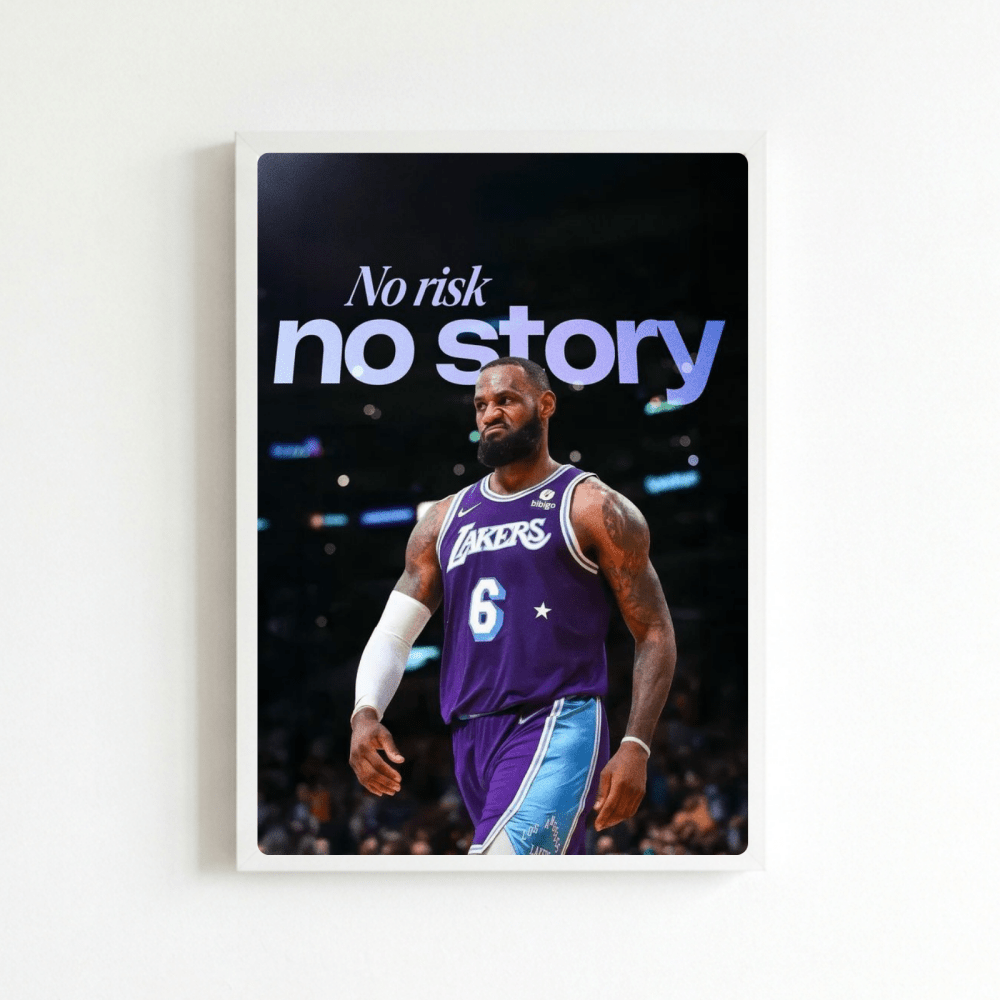 Lebron James - Basket - Vibes DistrictLebron James - Basket poster BiancoVibes District