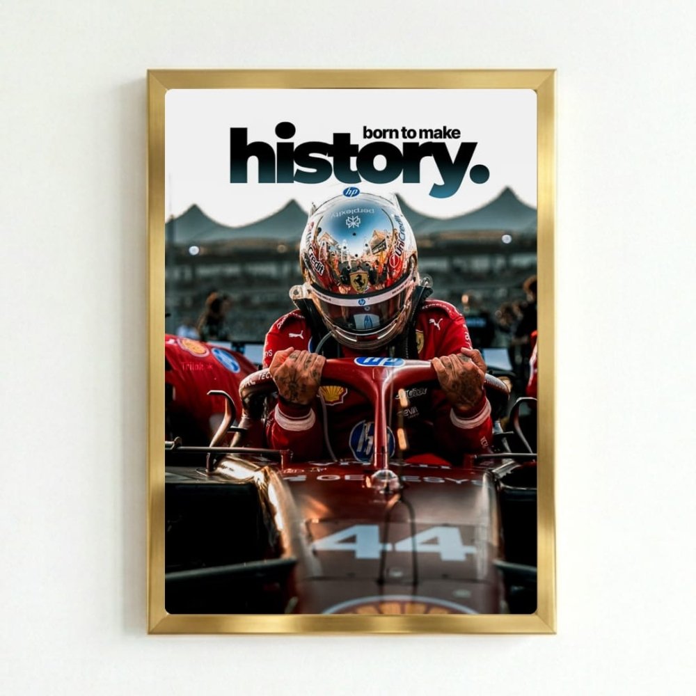 lewis hamilton ferrarif1 - Vibes Districtlewis hamilton ferrarif1 poster GoldVibes District