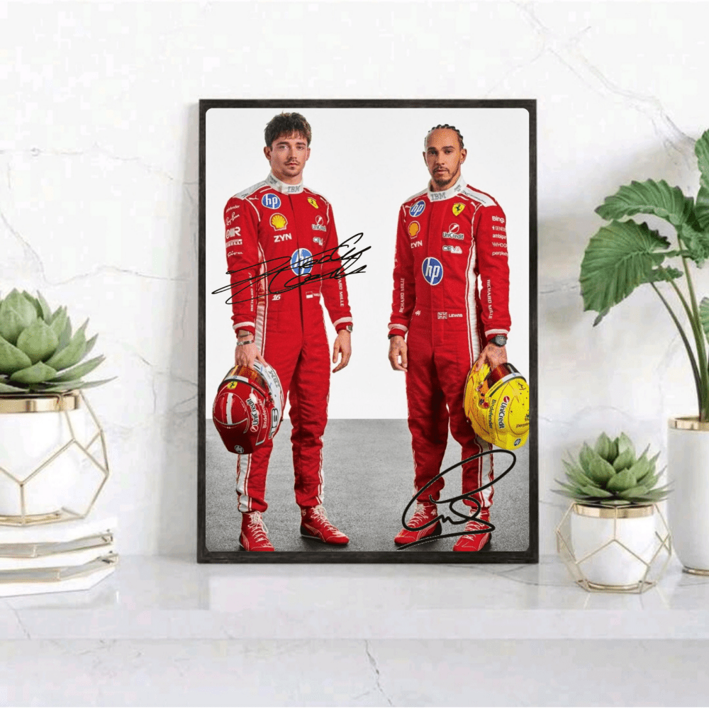 lewis hamilton, leclerc ferrari - Vibes Districtlewis hamilton, leclerc ferrari poster GoldVibes District