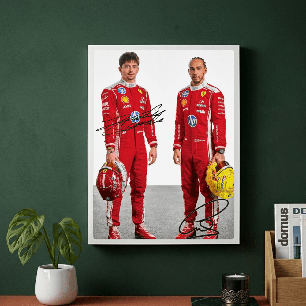 lewis hamilton, leclerc ferrari - Vibes Districtlewis hamilton, leclerc ferrari poster GoldVibes District