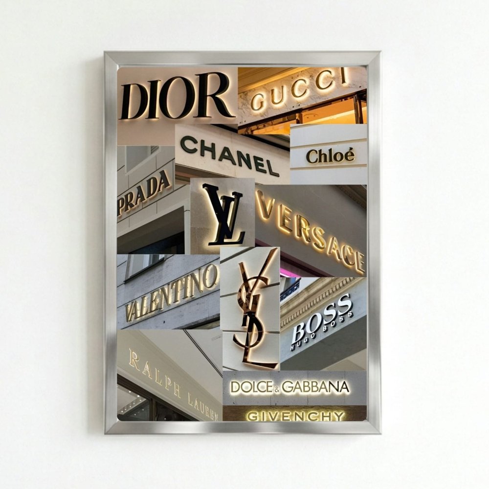 Luxury brand - Vibes DistrictLuxury brand poster SilverVibes District