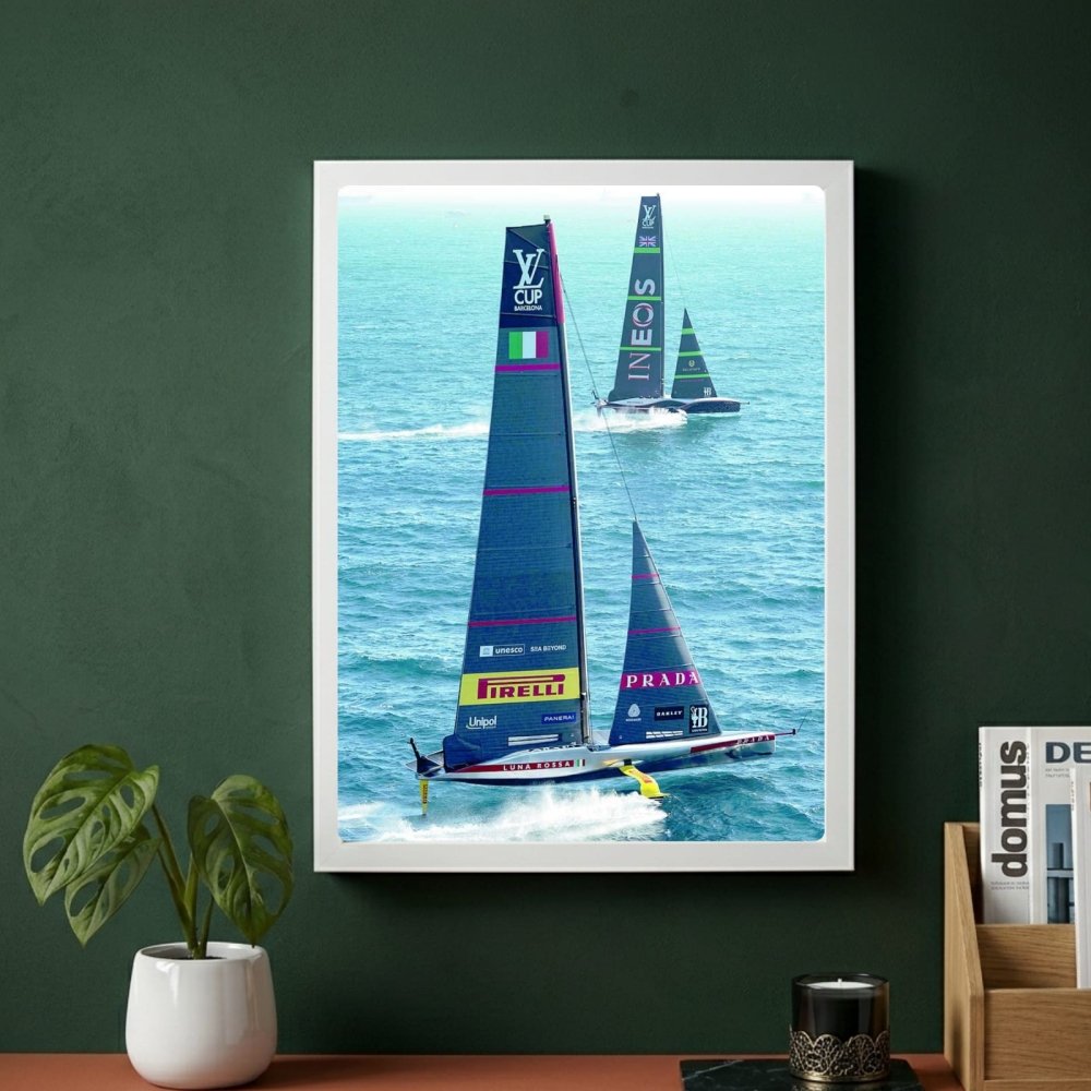 Luxury brand - luna rossa, barca a vela - Vibes DistrictLuxury brand - luna rossa, barca a vela poster GoldVibes District