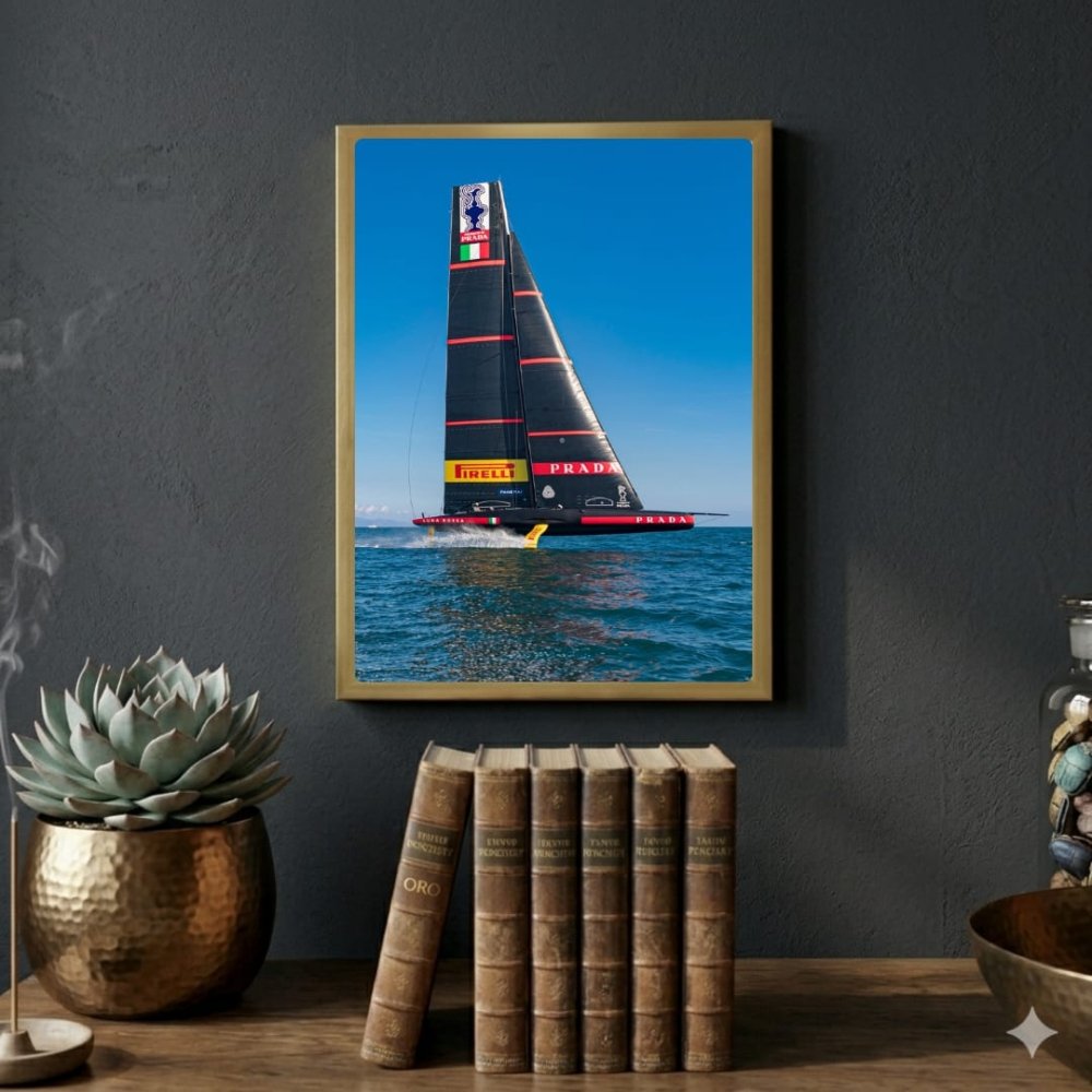 Luxury brand - luna rossa, barca a vela - Vibes DistrictLuxury brand - luna rossa, barca a vela poster NeroVibes District