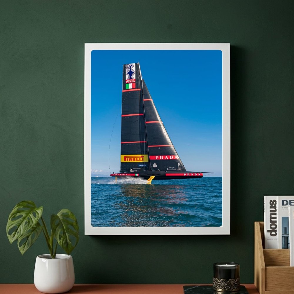 Luxury brand - luna rossa, barca a vela - Vibes DistrictLuxury brand - luna rossa, barca a vela poster NeroVibes District