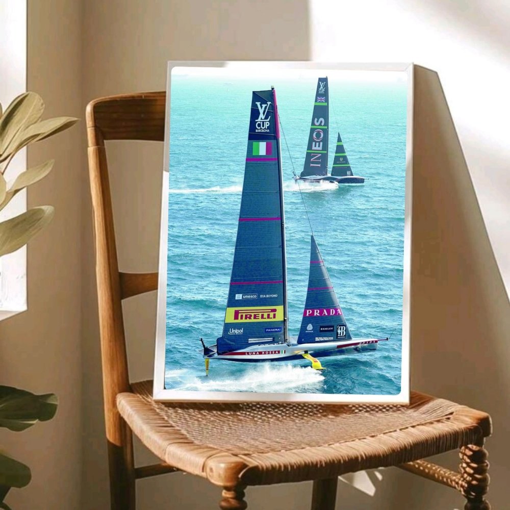 Luxury brand - luna rossa, barca a vela - Vibes DistrictLuxury brand - luna rossa, barca a vela poster GoldVibes District