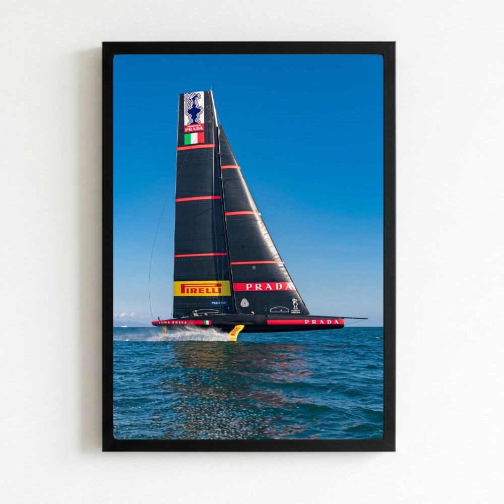 Luxury brand - luna rossa, barca a vela - Vibes DistrictLuxury brand - luna rossa, barca a vela poster NeroVibes District
