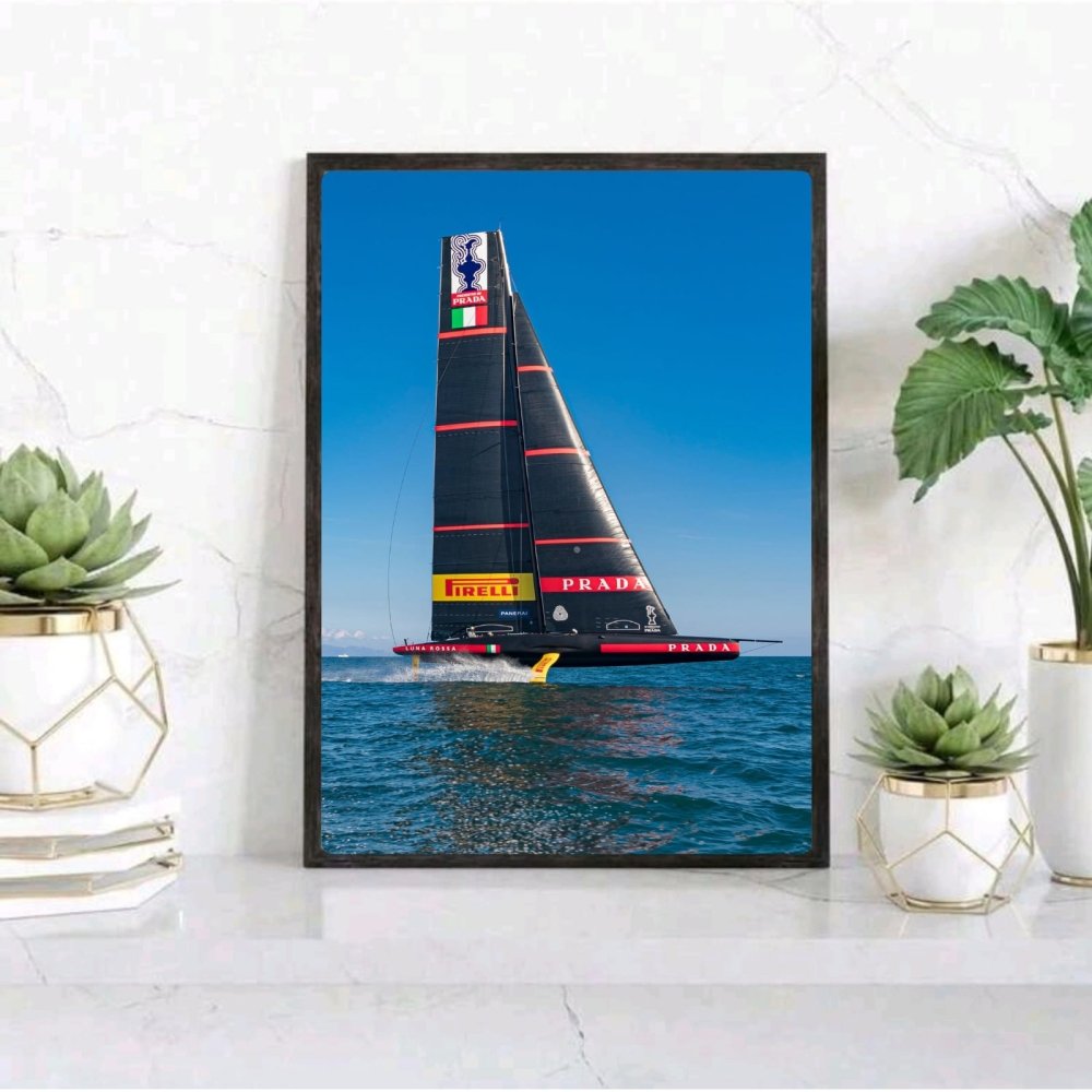 Luxury brand - luna rossa, barca a vela - Vibes DistrictLuxury brand - luna rossa, barca a vela poster NeroVibes District
