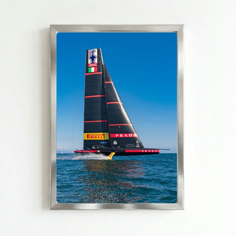 Luxury brand - luna rossa, barca a vela - Vibes DistrictLuxury brand - luna rossa, barca a vela poster NeroVibes District