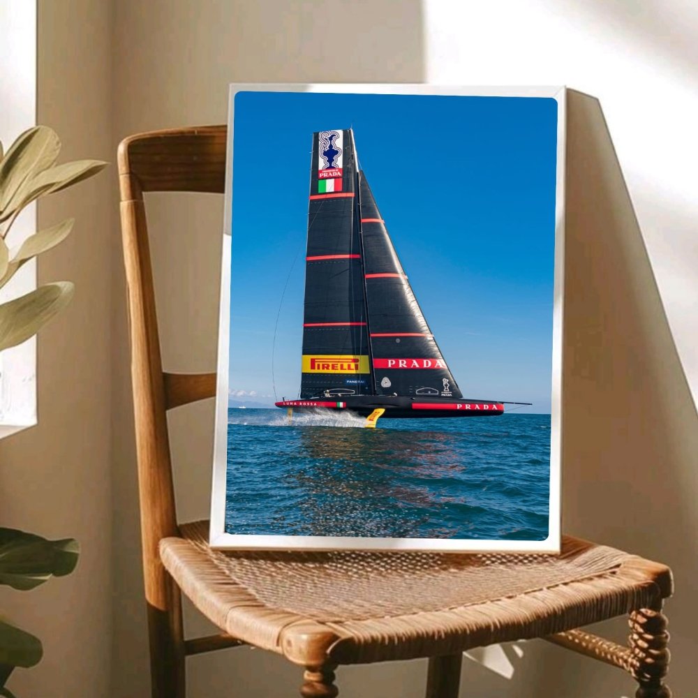 Luxury brand - luna rossa, barca a vela - Vibes DistrictLuxury brand - luna rossa, barca a vela poster NeroVibes District