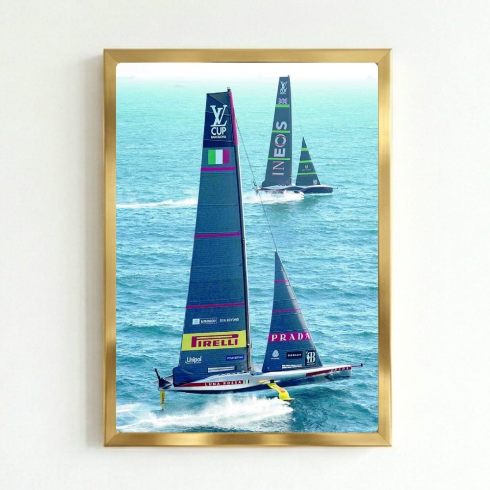 Luxury brand - luna rossa, barca a vela - Vibes DistrictLuxury brand - luna rossa, barca a vela poster GoldVibes District