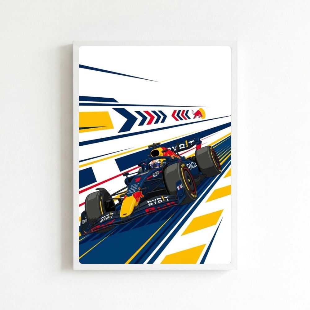 max verstappen red bull f1 - Vibes Districtmax verstappen red bull f1 poster BiancoVibes District