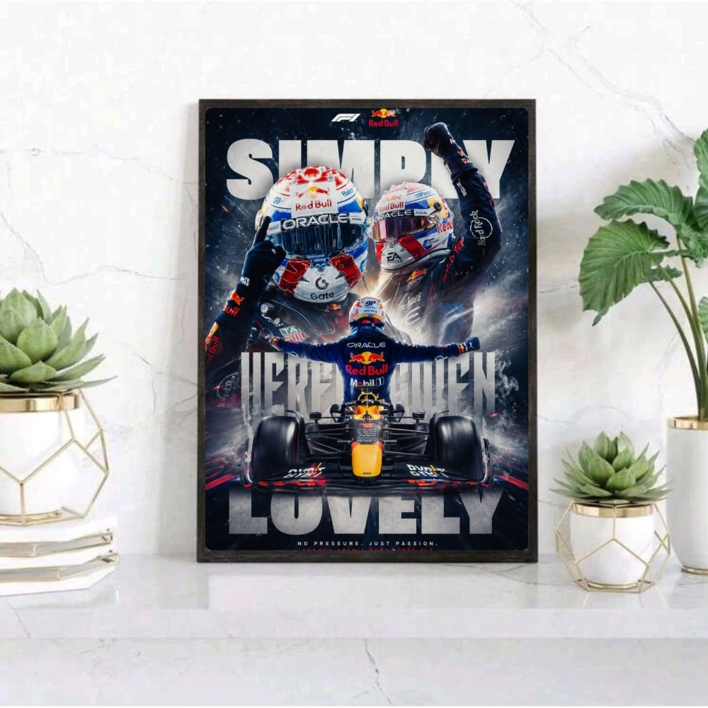 max verstappen red bull f1 - Vibes Districtmax verstappen red bull f1 poster GoldVibes District